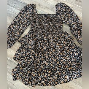 Blu Pepper tiered ruched dress floral